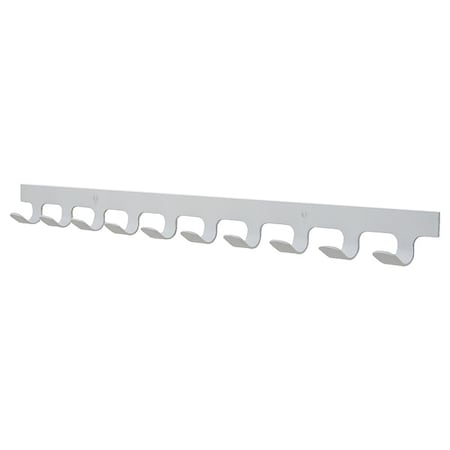 Glaro Garment Hook Rack, 28 in W, Aluminum 230-WH