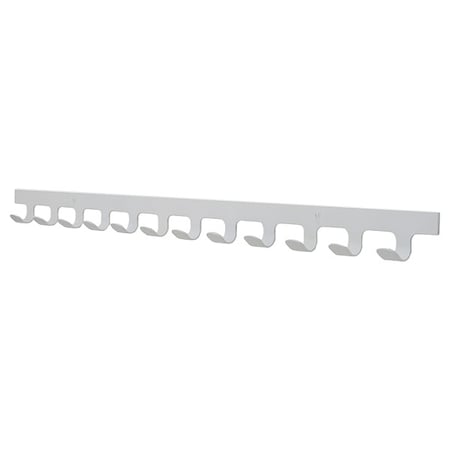 Glaro Garment Hook Rack, 34 in W, Aluminum 236-WH