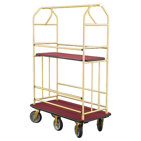 Glaro Bellman Cart, Red, 49 in L 5648-BE