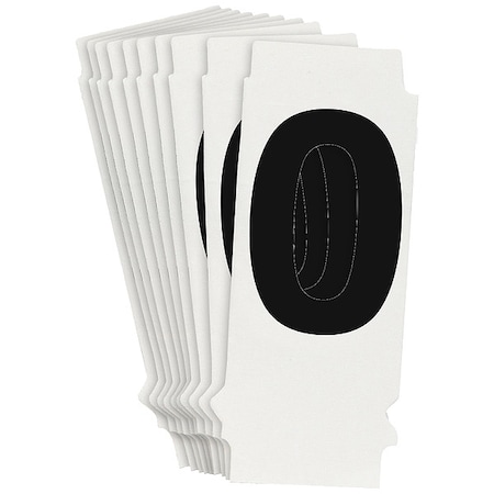 Brady NumberLabel, 1-3/4inH, 7/8inW, PK10 8200P-0