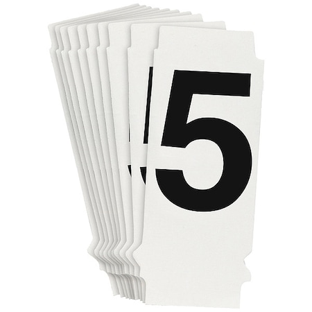 Brady NumberLabel, 1-3/4inH, 7/8inW, PK10 8200P-5