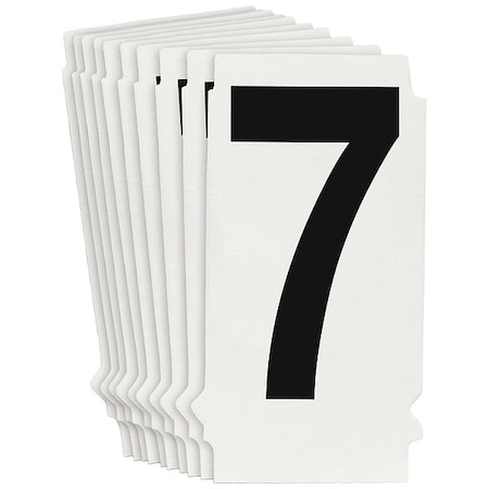 Brady NumberLabel, 1-1/2inH, 1-1/4inW, PK10 8205P-7