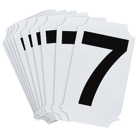 BRADY Numbers and Letters Labels, PK 10 8210P-7