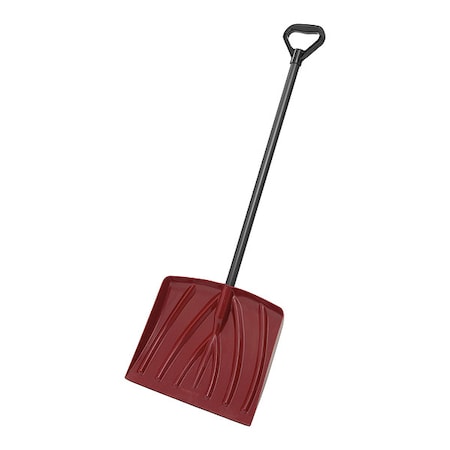 Zoro Select Snow Shovel, 12 in W x Plastic Blade, 26 in L Steel Handle SK4000