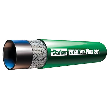 Parker Hydraulic Hose, 3/4" I.D, 10 ft. L 801-12-GRN-010