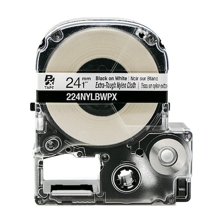 Epson Label/RibbonCartridge, White, Matte, 1inW 224NYLBWPX