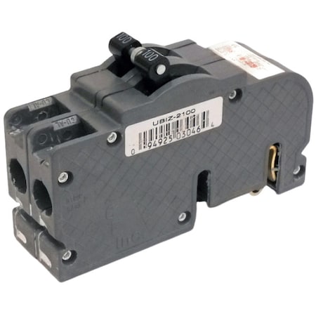 Connecticut Electric Miniature Circuit Breaker, QC Series, 100A, 2 Pole, 120/240V AC, 11kA at 120/240V AC 826D15