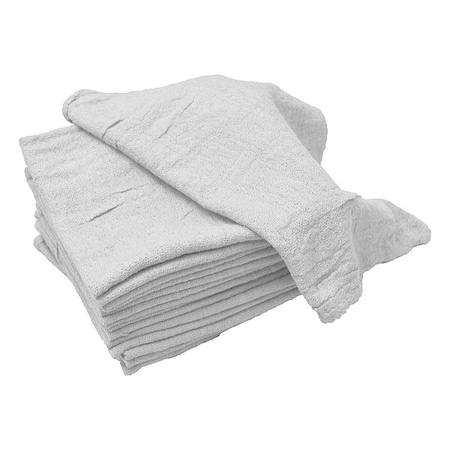 Zoro Select Shop Towel, White, PK100 21810-100