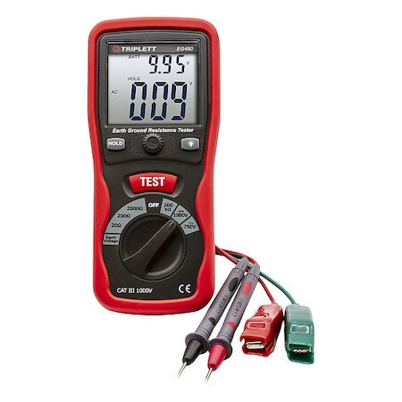 Triplett Earth Ground Tester Kit, 200 V, Digital EG480-NIST