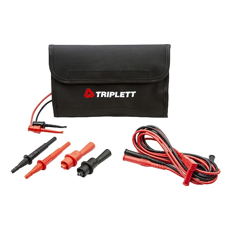 Triplett Test Lead Kit, CAT III 1000V, 3 1/2 ft, PVC TLK008