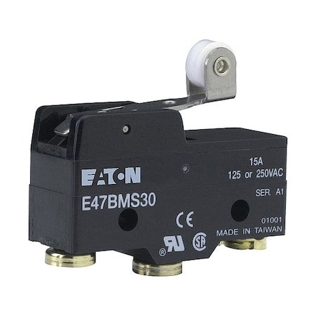 Eaton Snap Action Switch, Thermoplastic, Nylon E47BMS30