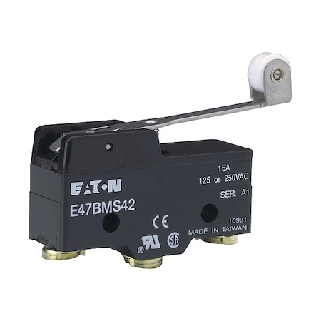Eaton Snap Action Switch, Thermoplastic, Nylon E47BMS42