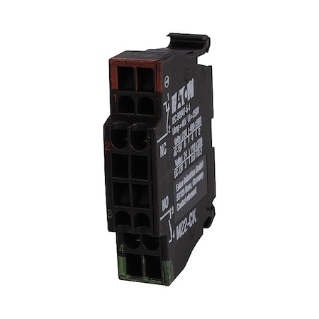 Eaton Contact Block, Momentary, Blk, Front Mount M22-CK02