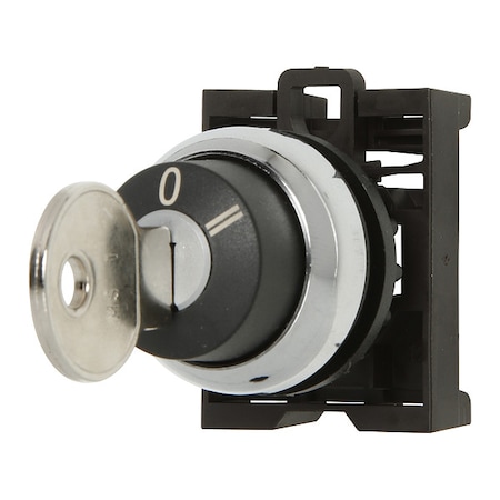 Eaton Keyed Selector Switch, Black, Plastic, 4" H M22-WS3
