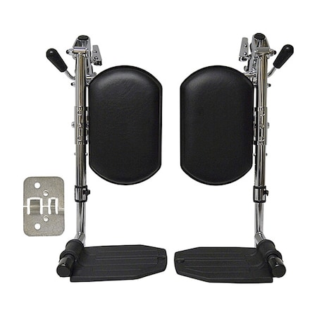 Alco Elevating Leg Rest, Black Calf Pad, PR 83223