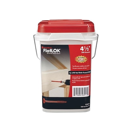Fastenmaster Wood Screw, 4.5in L, PK250 FMFL412B-250