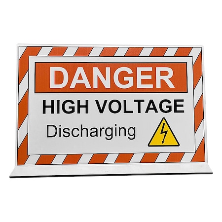 Zing Safety Sign, 6 1/2 in Height, 11 in Width, Plastic, V-Shape, English 2650