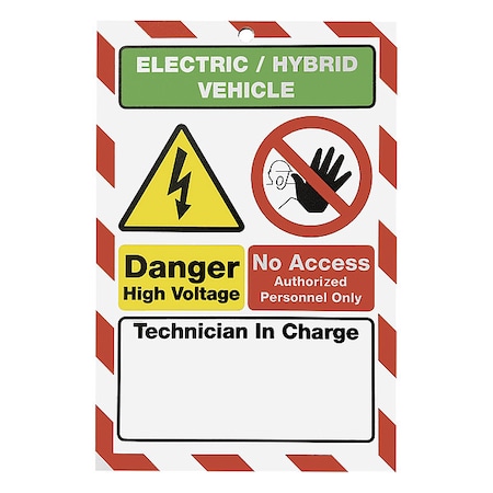 Zing Safety Sign, 10 in Height, 7 in Width, Plastic, Rectangle, English 2653