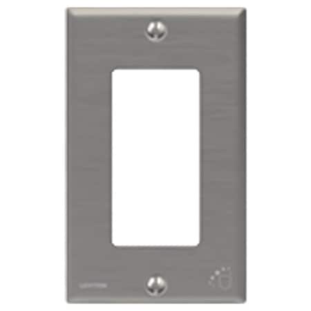 Leviton Rocker Wall Plate, Number of Gangs: 1 Stainless Steel, Powder Coated Finish, Silver 84401-A40