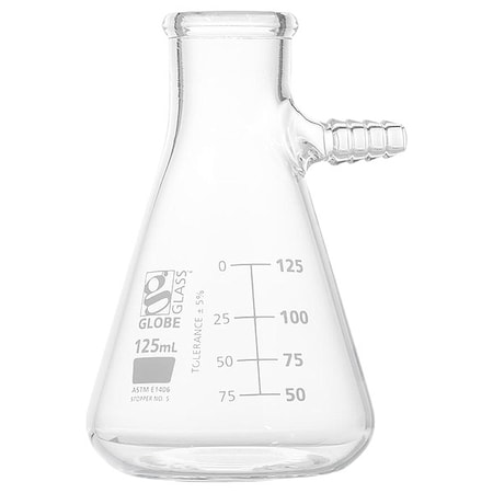 Globe Scientific Filtering Flask, 125 mL, 113 mm H, PK6 8450125