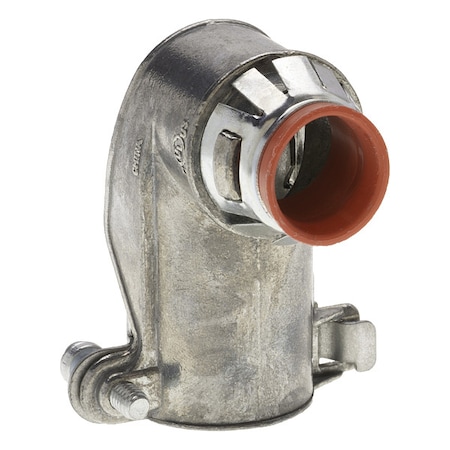 Bridgeport Fittings Flexible MC Connector, 1/2 in, Push-On, Die Cast Zinc, Gray 851ASP