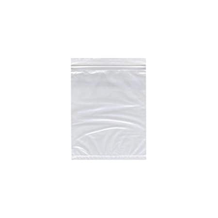 Zoro Select Reclosable Bag, Zip Seal, 8 in L, 5 in W, 2 mil Thick, Low Density Polyethylene (LDPE), Clear 85006