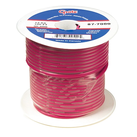 Grote Primary Wire, GPT, 16 AWG, 1C C, Red, PVC, Stranded, 60V, 100 ft. 87-8000