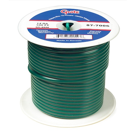 Grote Primary Wire, GPT, 10 AWG, Copper, Green, PVC Jacket, Stranded 89-5006