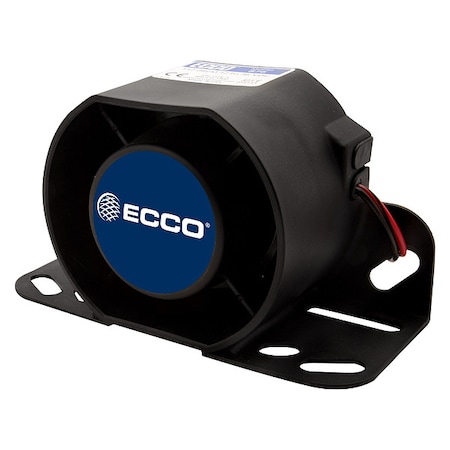Ecco Back Up Alarm, Black, 4-13/64" H 876N