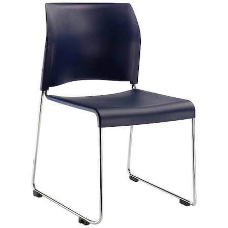 National Public Seating Stacking Chair 8800 Series, Plastic Navy Blue 88041104