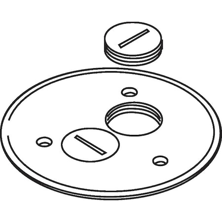 Wiremold Open Cover Plate, Brown, Brass 895SP