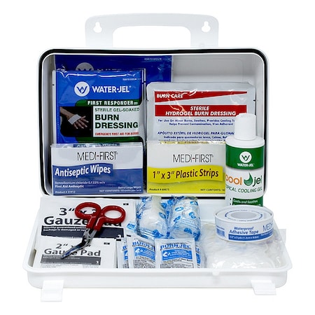 Medi-First Burn Care Kit, Plastic 138 Components, 2 People Served 89611