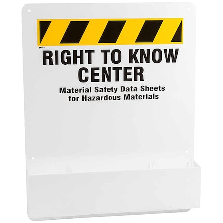 Brady Right to Know Center, Right-To-Know Center, Acrylic, 24 in W, 30 in H RK359E