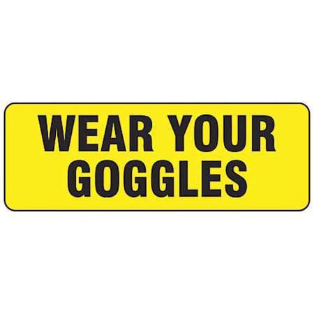Brady Rectangular Safety Label, 3 1/2 in Height, 10 in Width, Polyester, Rectangle, English 20101KLS