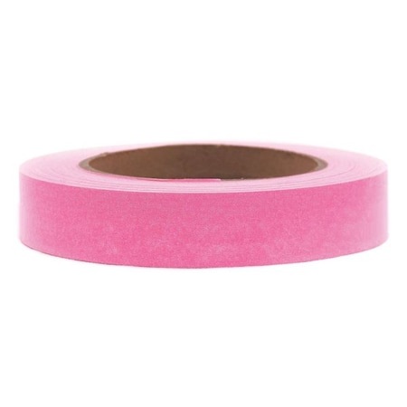 Roll Products Masking Tape, 1 in W x 60 yd L, 6 mil Thick, Pink, Rubber Adhesive 23023P