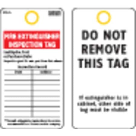 ELECTROMARK Tag, Fire Extinguisher, Paper, PK25 Y604036