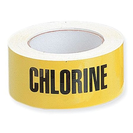 Harris Industries Pipe Marker, Chlorine, Yellow, 2X90FT CHORINE 2X90FT CHORINE