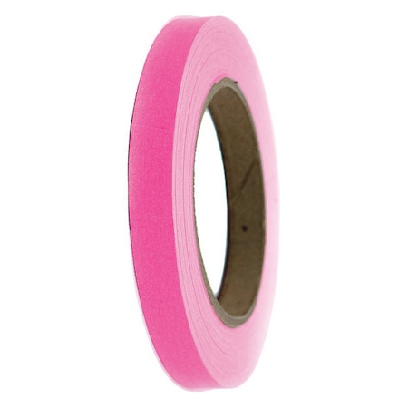Roll Products Masking Tape, 1/2 in W x 60 yd L, 6 mil Thick, Pink, Rubber Adhesive 23021P