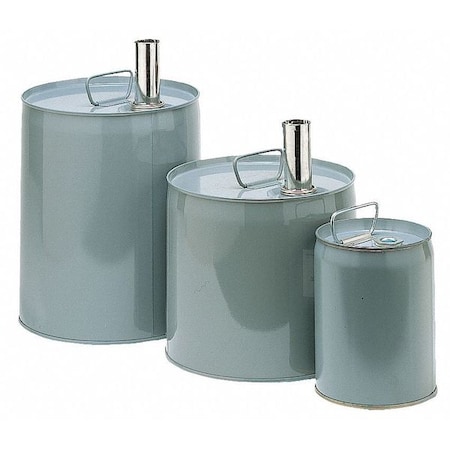 Zoro Select Closed Head Bucket, 5 gal, Gray 2203 W/CAP