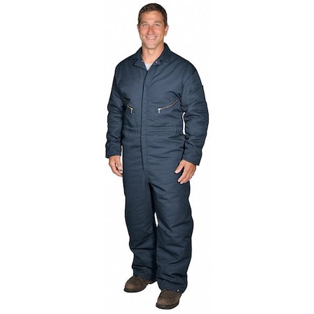 Vf Imagewear CT30 Coverall, Cotton/Polyester, 7.25 oz Fabric Weight, 30 in Inseam, Navy, XL CT30NV RG XL