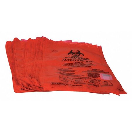 Sp Scienceware Biohazard Bags, Red, PK100 13166-0000