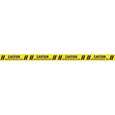 Zoro Select Floor Marking Tape, Polyester, Message, Black, Yellow, 3 in W., 7 mil Thickness 8AFH1