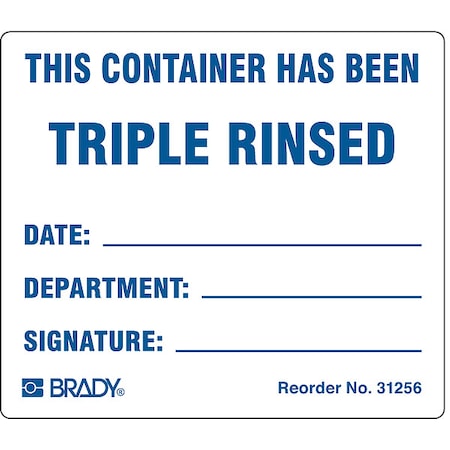Brady DOT Handling Label, Paper, 2-7/8" W, 2-1/2" H 31256LS