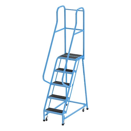 Ega 80 in H Steel Rolling Ladder, 5 Steps, 450 lb Load Capacity CA-F008-B