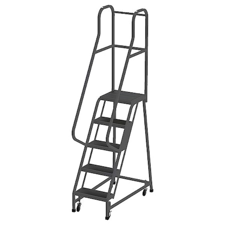 Ega 93 in H Steel Rolling Ladder, 5 Steps, 450 lb Load Capacity CA-F008-G