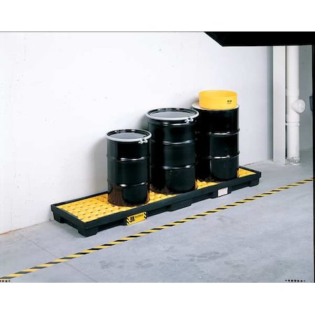 Zoro Select Spill Deck, 66 gal Spill Capacity, 4 Drums, 8,000 lb Load Capacity, Polyethylene 1647P