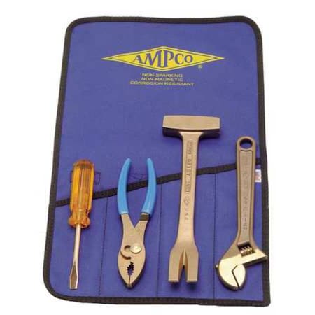 Ampco Safety Tools Hazmat Nonsparking Tool Set, 4 pc. M-46