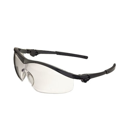 Mcr Safety ST1, Safety Glasses, Anti-Scratch, Clear Lens, Black Frame, Half Frame ST110