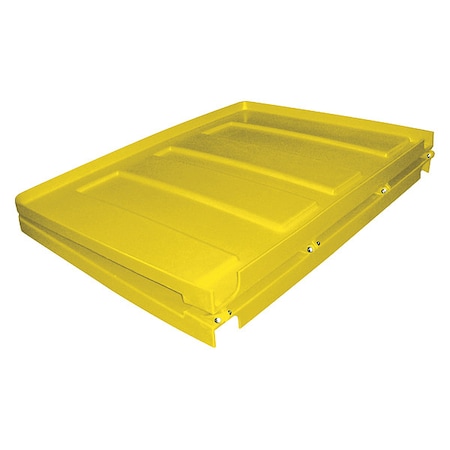 Zoro Select Truck Lid, Yellow, Fits 45-9/10 cu. ft. 1.7LID  YELLOW