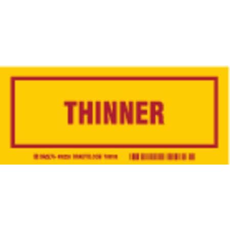 Brady Container Label, Thinner, Polyester, 7 in W, 3 in H 60255